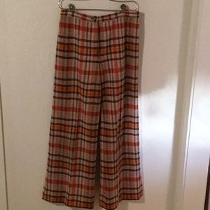Vintage 70’s ‘Act III’ Flare Boot Cut Plaid Pant
